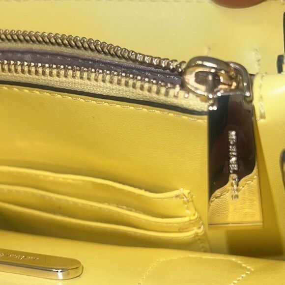 Michael Kors Yellow Sunshine Mercer Medium Leather Satchel Top Handle + strap - Picture 9 of 10